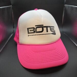 BOTE Paddle Board Trucker Hat Pink White Mesh Snapback Cap Fishing Outdoors OSFM